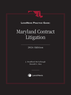 cover image of LexisNexis Practice Guide: Maryland Contract Litigation